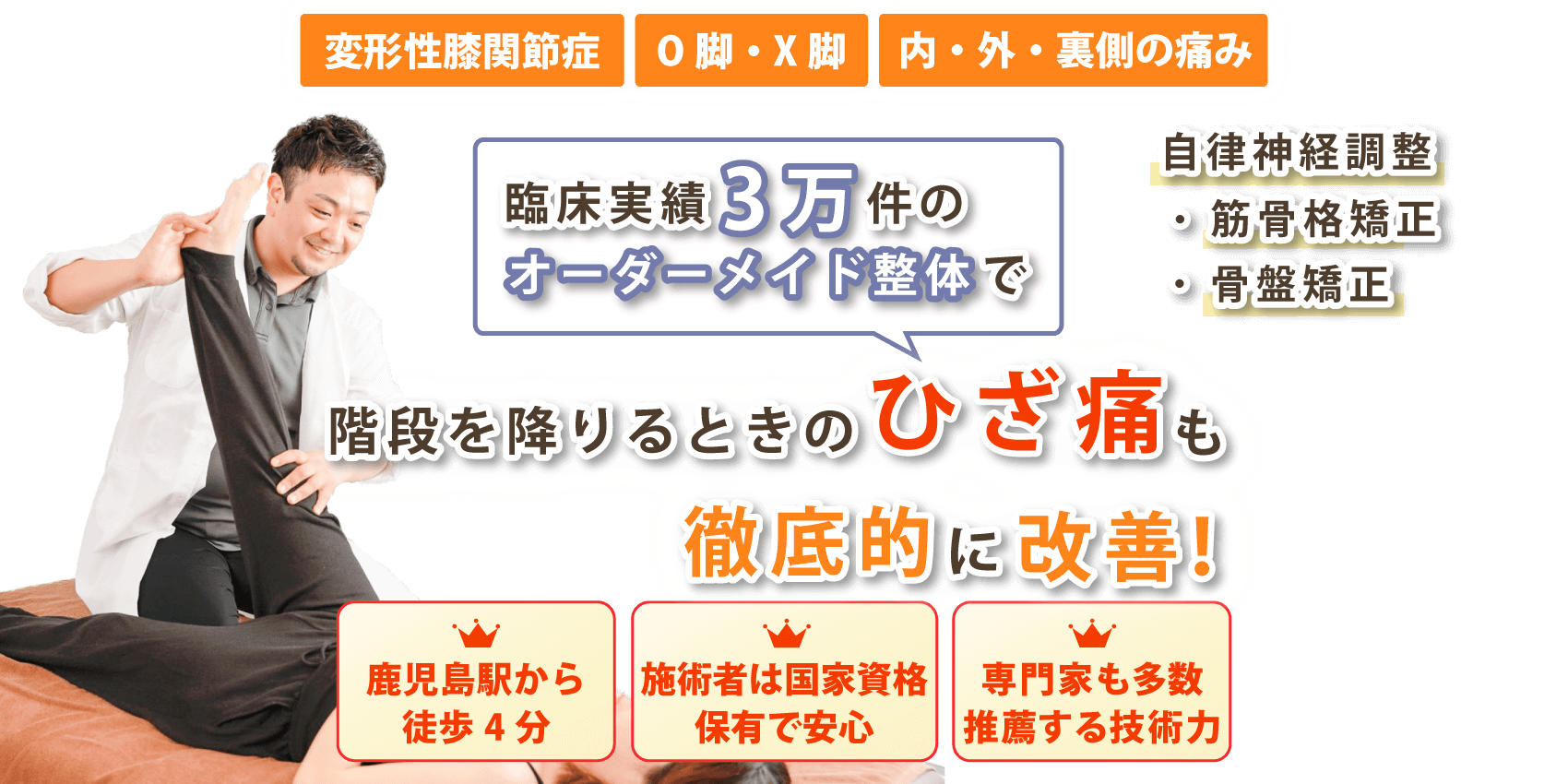 鹿児島市で膝関節痛の改善ならtotal conditionサロンMacore